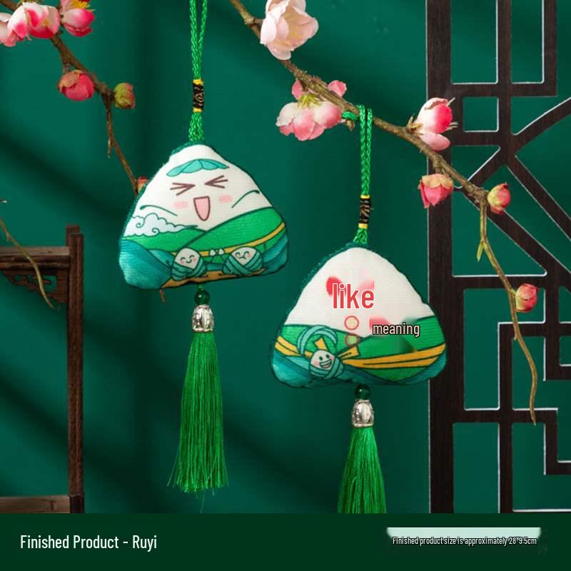 Dragon Boat Festival Wormwood Zongzi Sachet Pendant - Portable DIY Gift