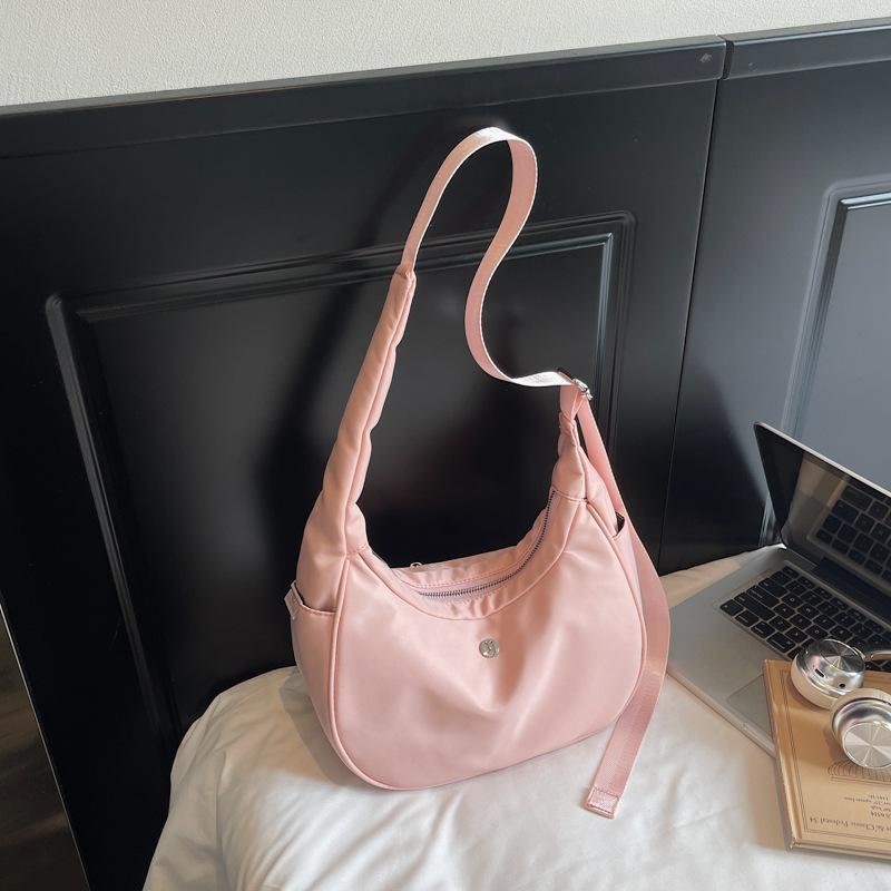 2025 Summer New Armpit Bag One Shoulder Hand Dumpling Bag Fashionable Simple Solid Color Casual Shoulder Tote Bag