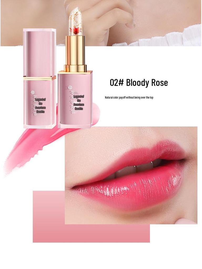 Meikou Legend Red Cherry Color-Changing Moisturizing Lipstick - Non-Fading Carrot Lip Shade.