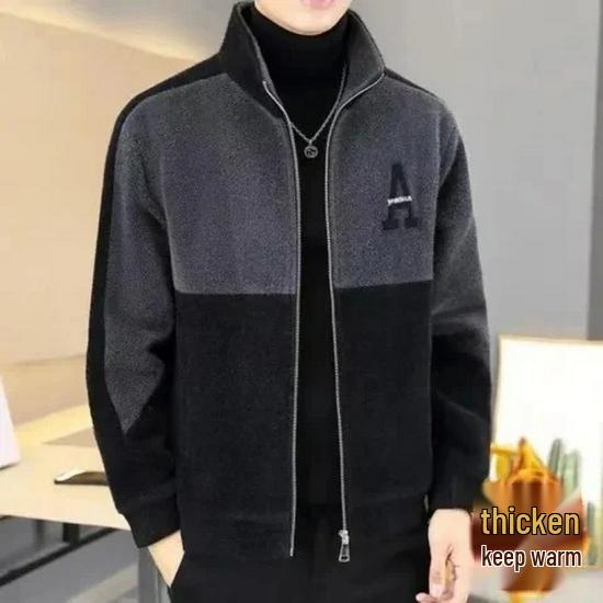 Herfst/Winter 2024 Heren Dikke Berber Fleece Lamswol Jas