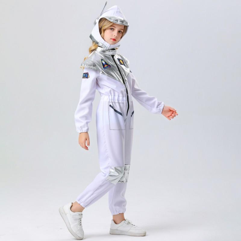 Girls Astronaut Costume Kids Space Suit Childrens Day Cosplay Performance