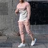 Men Sweatshirt Sweatpants Sets Print Men's Clothing T Shirt Pants Suits Oversized T-shirts Trousers Outfits Male Tops Tracksuits