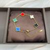 Fashion Titanium Steel Four-Leaf Clover Bracelet Women Do Not Lose Color Luxury High-Grade Hand Jewelry