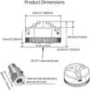 A03F-Z011 Extension Three Jaw Chuck And Connecting Rod Set, Mini Lathe Chuck Set For DIY Bench Buffer Polishing Machine