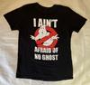 Ghostbusters Black Graphic T Shirt I Ain't Afraid of No Ghost Men's Size Large Unisex T-Shirt