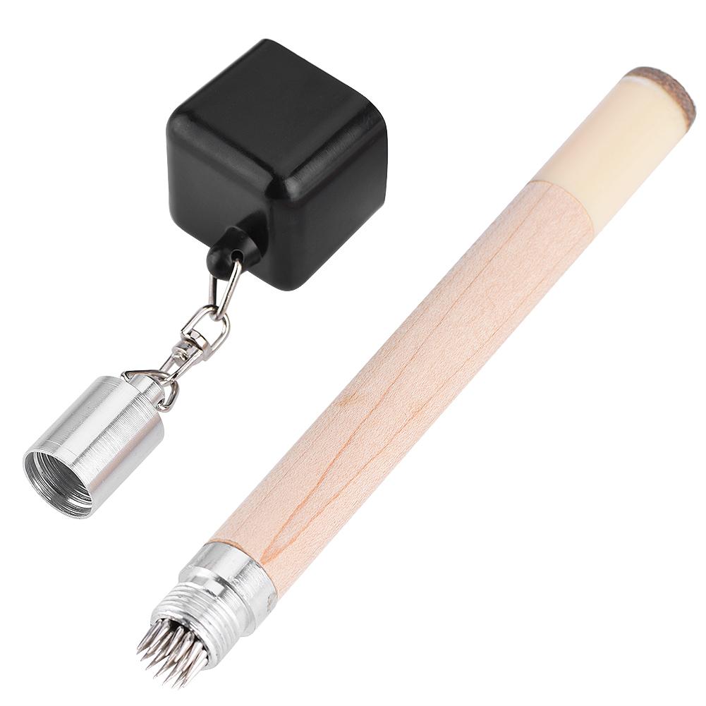 2 in 1 Chalk Holder Cover Billiard Snooker Pool Cue Tip Pricker Tool