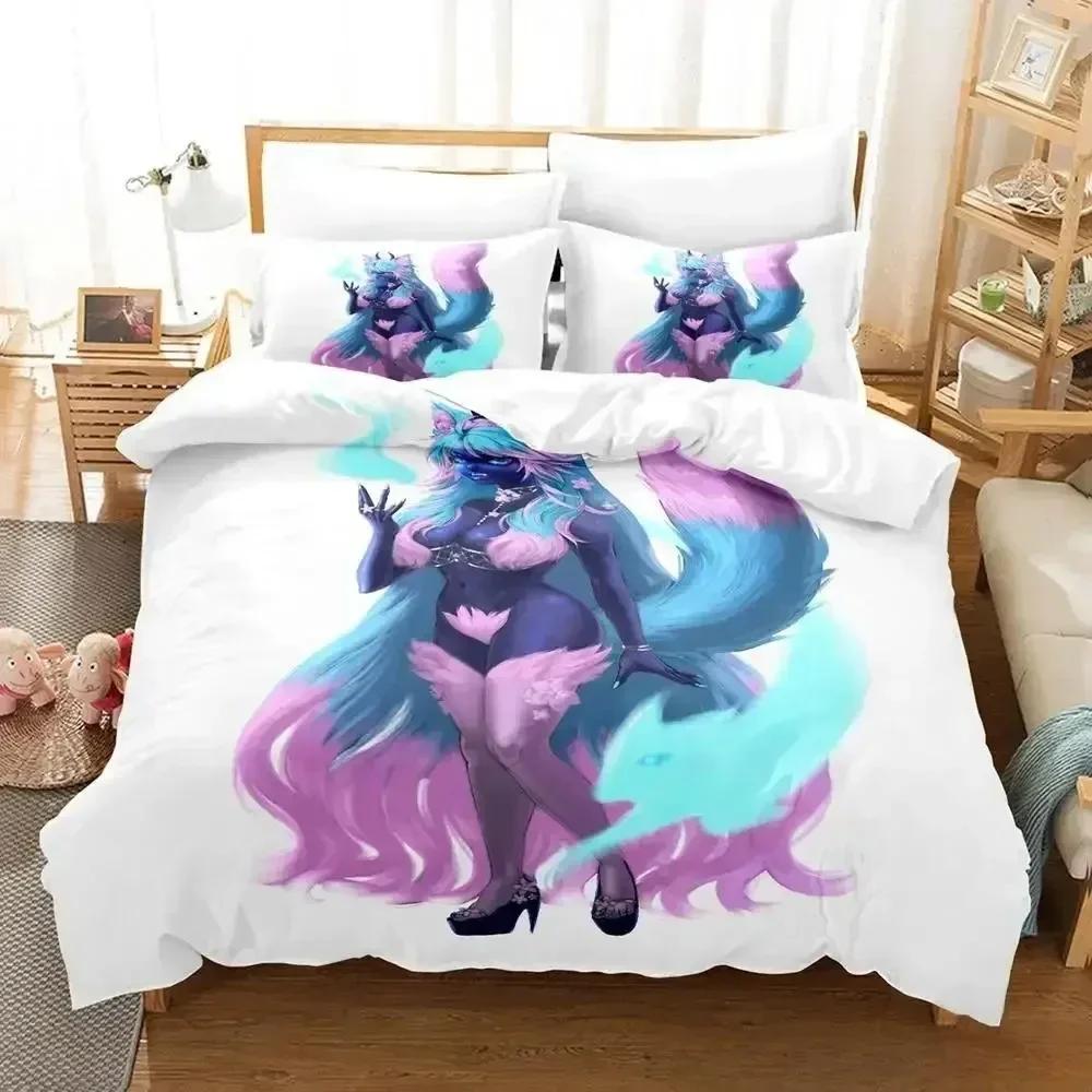 

New Sexy Girls Silvervale Vtuber Bedding Set Single Twin Full Queen King Size Bed Set Adult Kid Bedroom Duvet cover Sets 70x133cm 2pcs