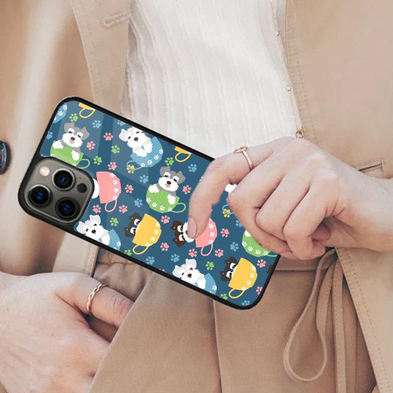 Cartoon Schnauzer Dog Magnetic Phone Case For APPLE iPhone 17 Air 16 14 13 12 Pro Max 15 Plus Wireless Charge With MagSafe Cover