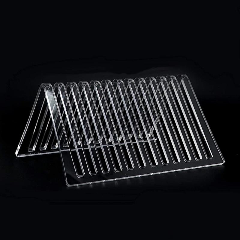 Acrylic Vinyl Record Display Shelf Storage Rack 12-channel CD Disc Storage Holder Stand Triangular Albums Organiser