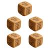 1/2/3/5/6/8Pcs Wooden Quilter Dice with 6 Engraved Quilting Tasks Solid Wood Quilting Embroidery Knitting Projects Baking Drinking Decision Dice Tools