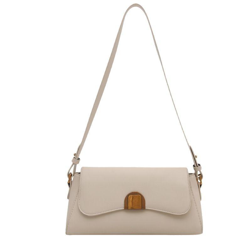 French Texture Locking Small Square Bag New Fashion Large Capacity Bag Shoulder Bag Trendy Underarm Bag Women's Bag