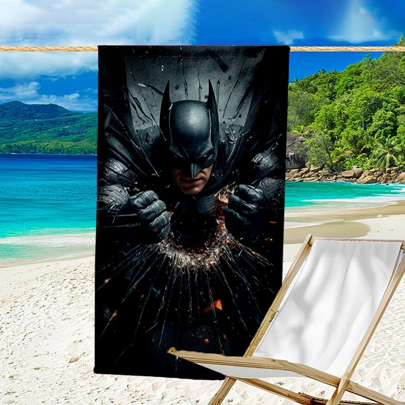 Breaks Through Bat Beach Towel - Soft, Absorbent Microfiber, Lightweight, Ideal for The Beach, Parties, Travel, Camping fan gifts