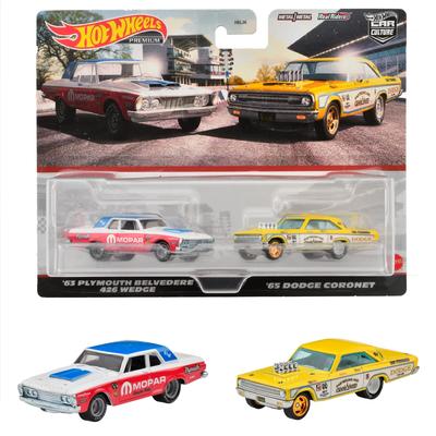 Hot Wheels Premium 2 Pack Plymouth Belvedere 426 Wedge Dodge Coronet Years Old and HKF56 / '65 [3 Up]