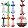 Aluminum Alloy Deck Pegs Spring-Loaded Fish Bone Tent Peg, Stake with Peg Carabiner Carabiner, Windproof Rope Buckle for Outdoor Camping Fixing