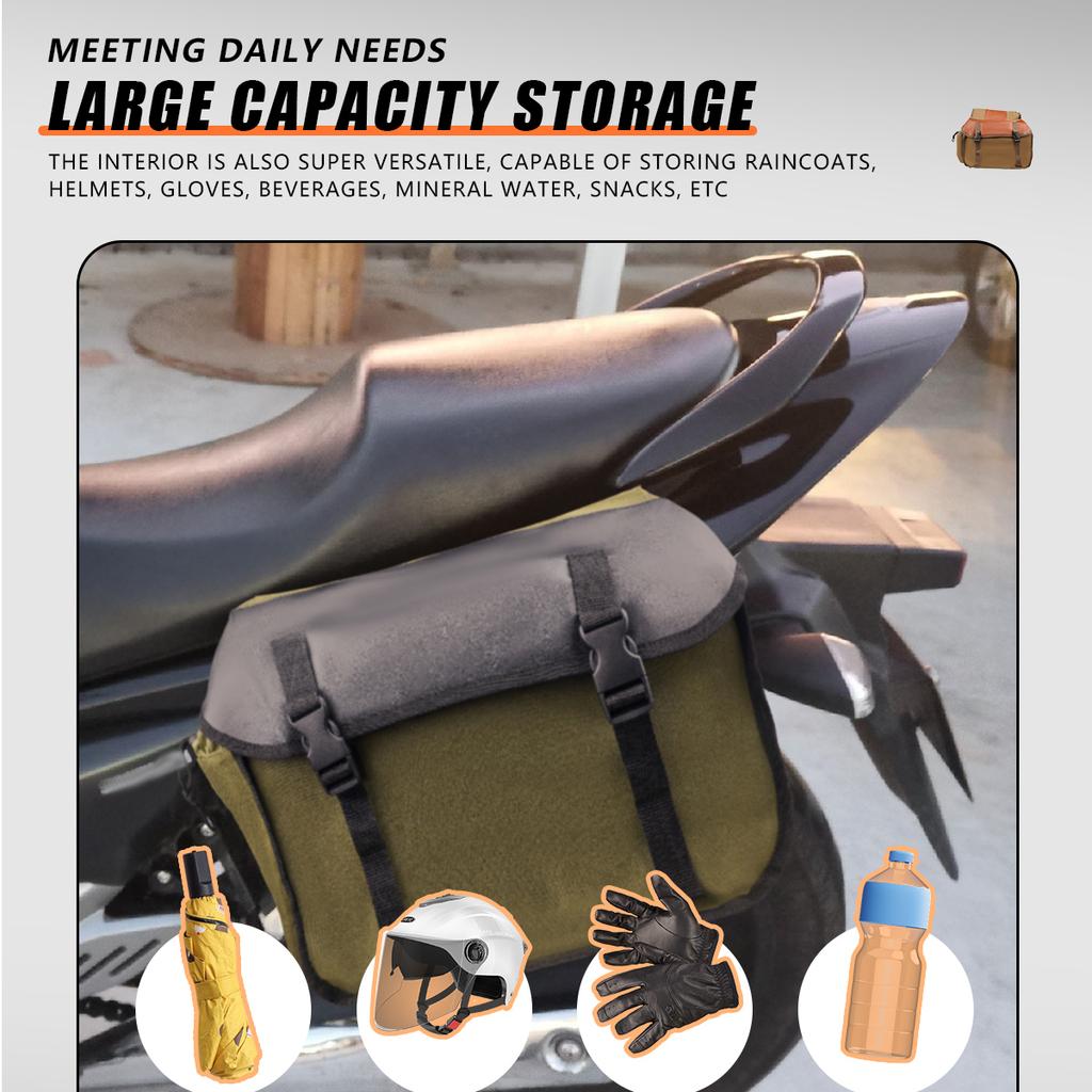 Canvas Motorcycle Bicycle Saddle Bag Panniers Motorbike Luggage Universal For Harley Honda Suzuki Kawasaki Bike MTB Tool Bags