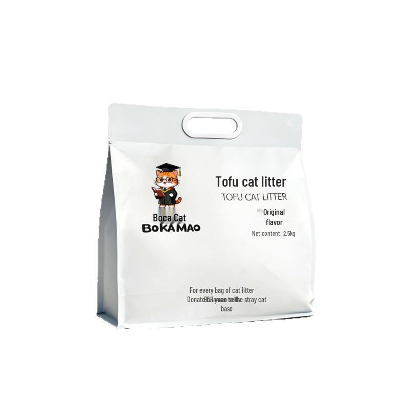 Boca Pure Tofu Cat Litter - Indoor, Dust-Free, Strong Deodorizing, Antibacterial, Instant Clump, Original Flavor