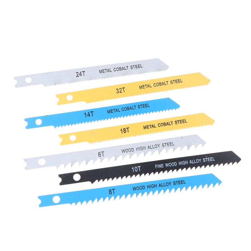 7/14Pcs Jig Saw Blade Set Hcs Assorted Saw Blades Fast Cut Down Professional Sharp Jigsaw Blade Woodworking Tool