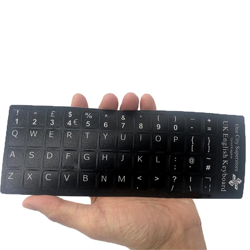 1ks černé samolepky na klávesnici ruská abeceda pro počítač PC ochrana proti prachu Laptop Diy příslušenství