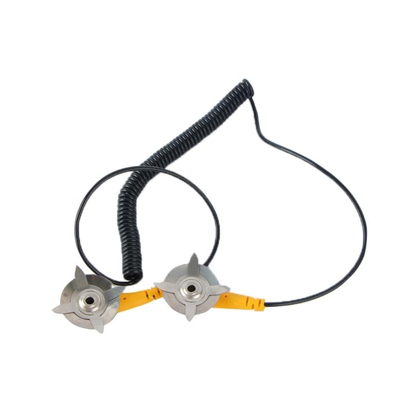 

Anti-Static ESD Grounding Cable Coiled Cord with Double Alligator Clip For Grounding Sensitive Electronics