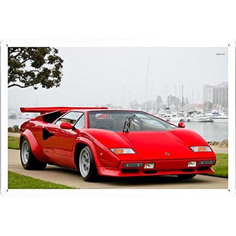 Auto Metal Tin Signs Plaque Sports Car Wall Decoration Vintage Art Posters Iron Painting for Man Cave Home Cafe Garage Club Bar
