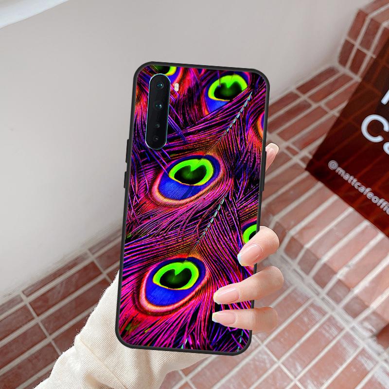 Peacock Feathers Case For OnePlus Nord 5 CE 2 3 4 Lite N20 N30 OnePlus 15 13 12 11 10R 13R 10T 13T 12R Cover