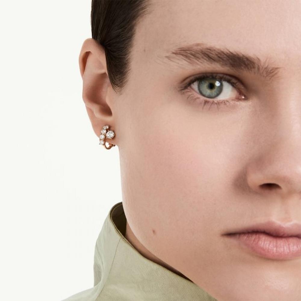 Swarovski Clip Earrings Rose Gold Tone 5763822
