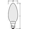 OSRAM Ampoule LED Flamme Verre Dépoli Variable 6,5W=60 E14 Chaud