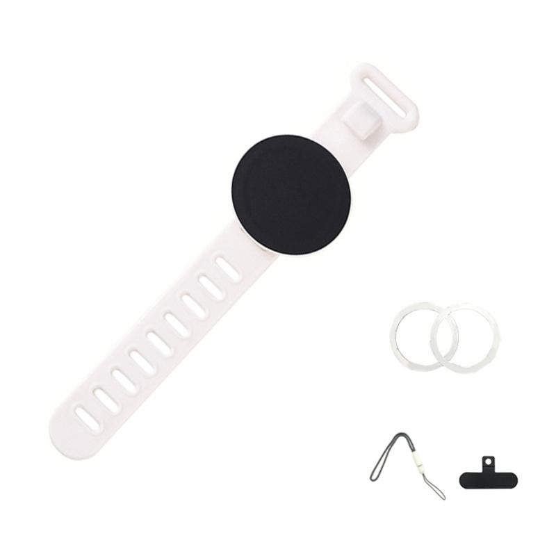 Silicone Magnetic Phone Wrist Strap Holder 360 Rotation Adjustable Viewing Angles Secure Grip For Mobile Devices