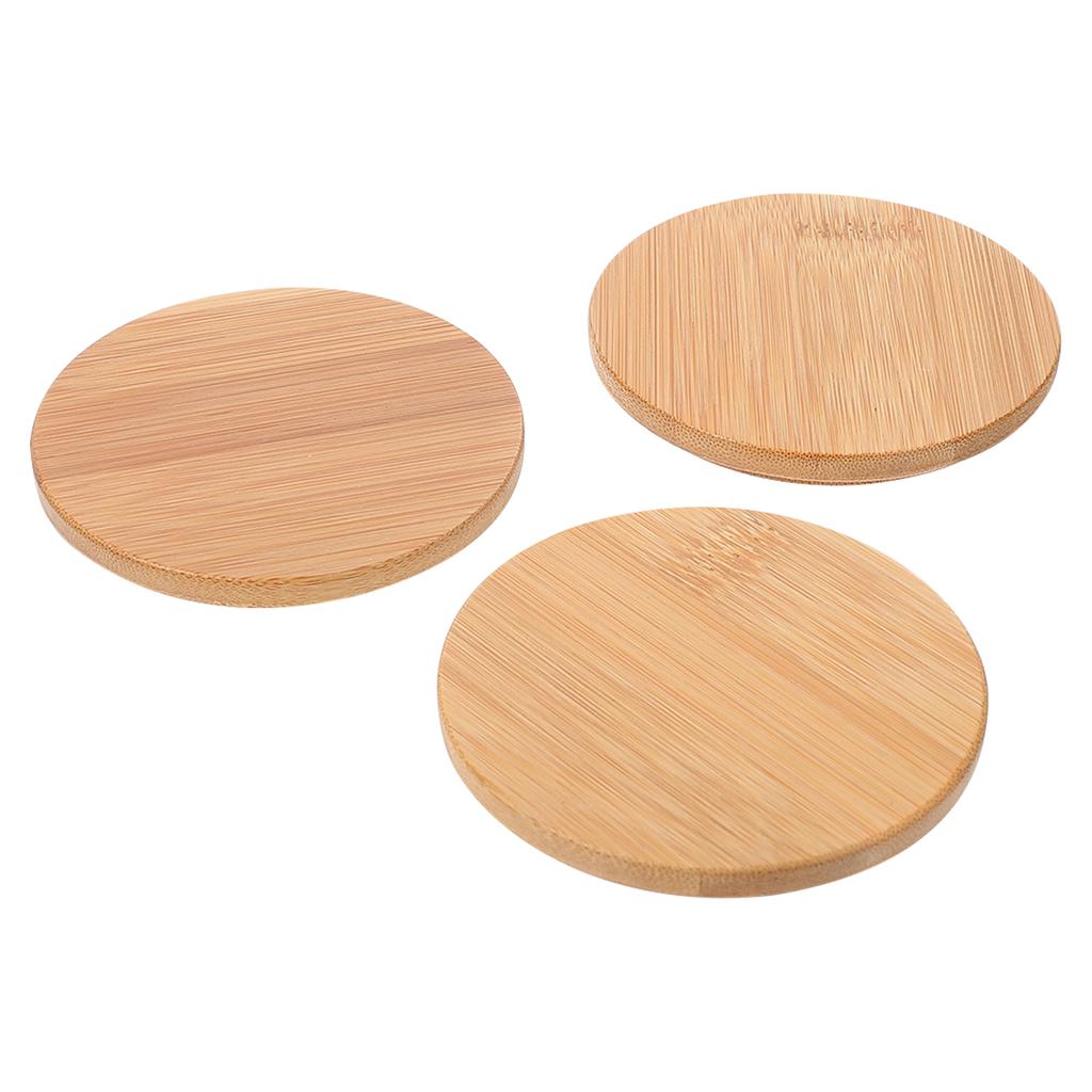 3 Pcs Water Cup Bamboo Lid Suitable for All Cups Insulation Covers Lids Drink Household Practical Fresh-keeping