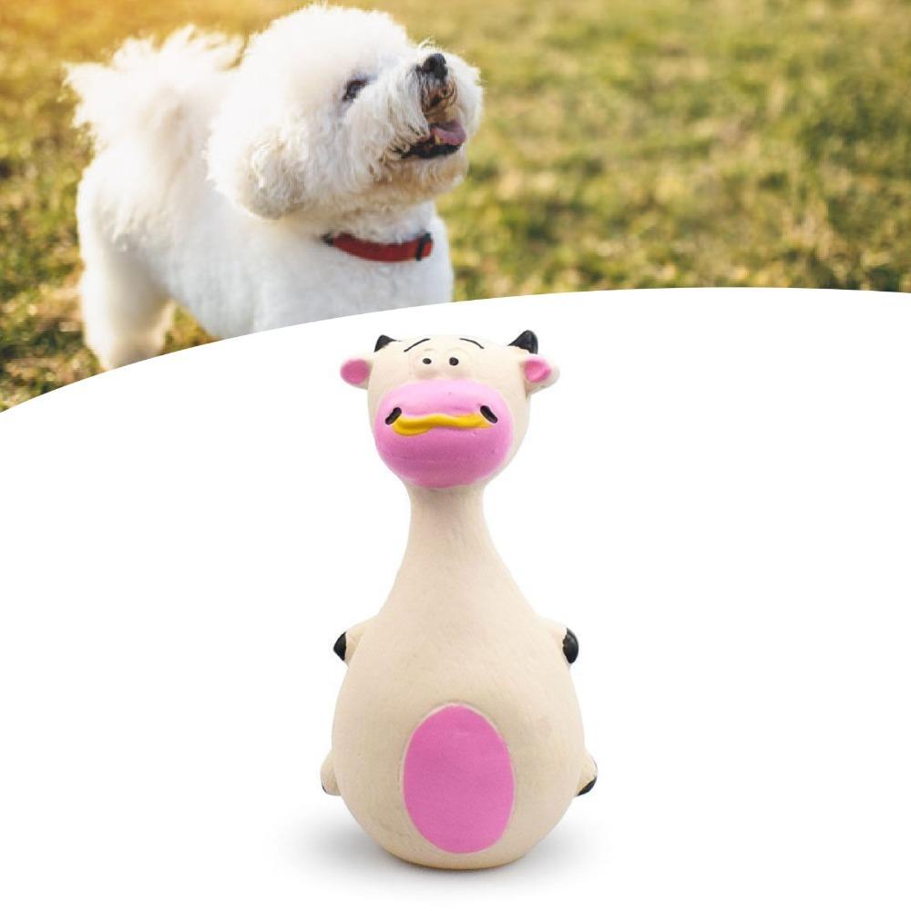 Bite Tough Squeaky Chew Toy Natural Latex Interactive Dog Play Toy Indoor Entertainment