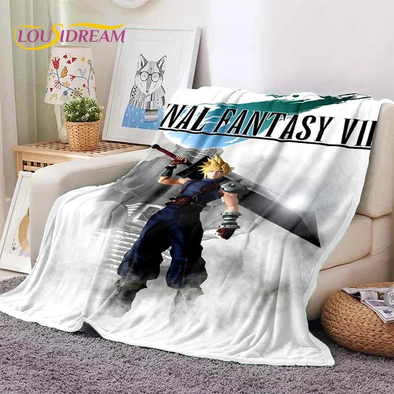 Final Fantasy Series Games Soft Flannel Blanket for Beds Bedroom Sofa Picnic,Throw Blanket for Cover Outdoor Leisure Nap Gift