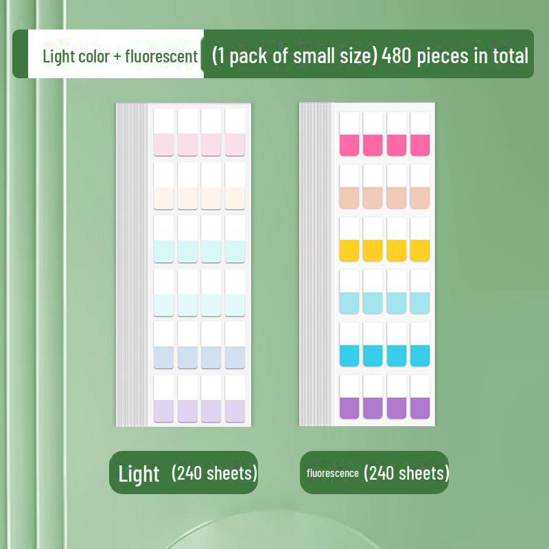 Custom Morandi Index Label Sticky Notes – Fluorescent Bookmarks for Students