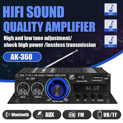 AK360 Bluetooth 5.0 Stereo Amplifikatör - Araç ve Ev Ses Sistemi için USB Kayıpsız Çalma