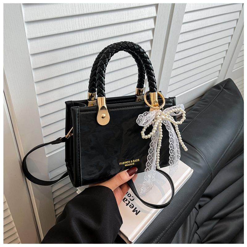 

Popular small square bag women s new high-end versatile messenger bag fashionable portable small bag чёрный