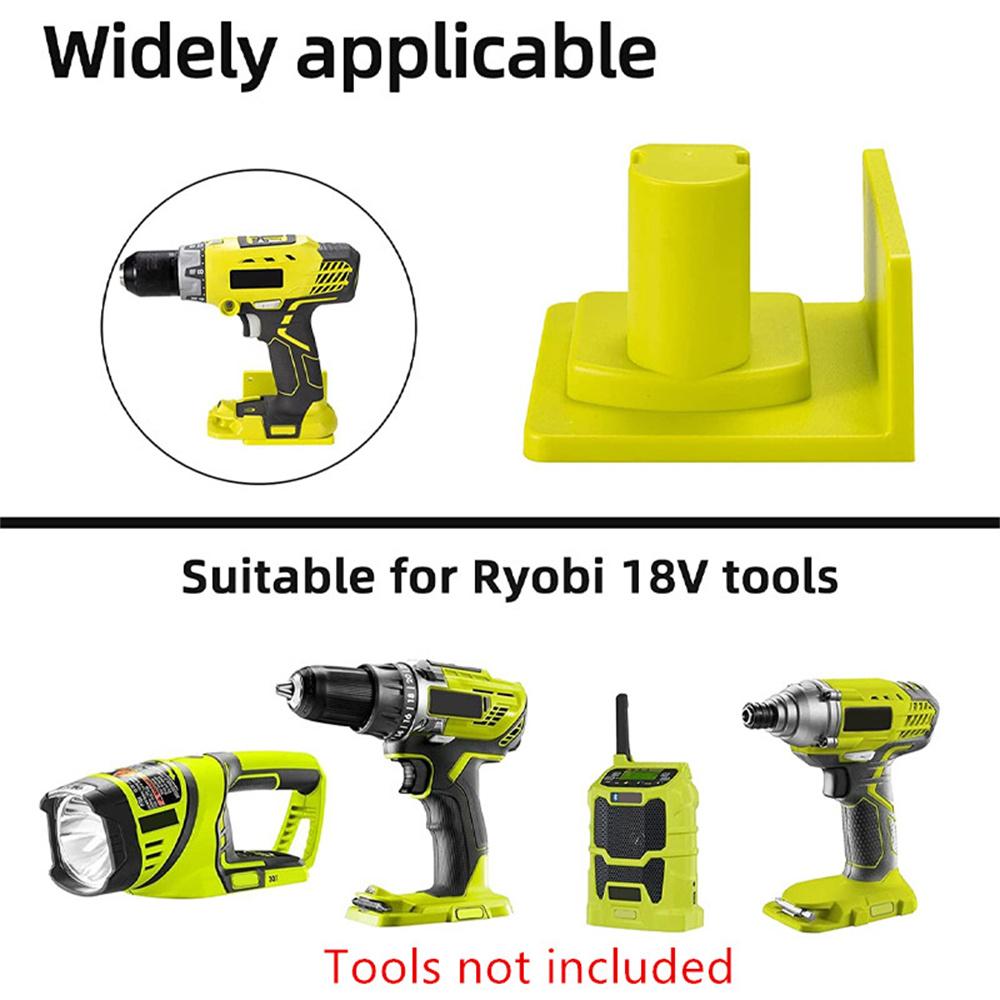 5Pcs For Ryobi 18V One+ Battery Drill Power Tool Wall Mount Tool Holder w/Screws