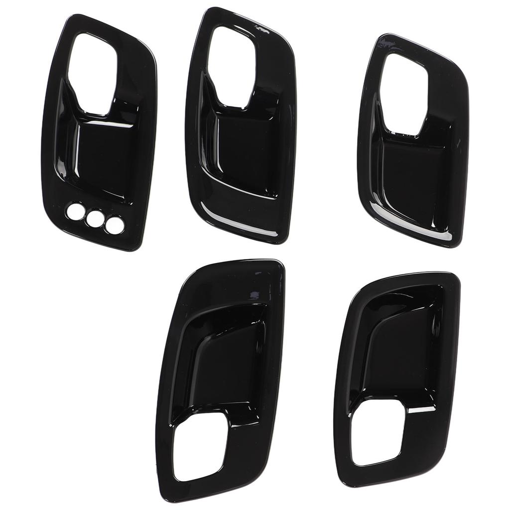 Inner Door Handle Bowl Cover Trim Car Interior Decoration Replacement for Dodge Charger 2011‑2021Bright Black