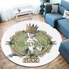 Moonlit Voyage Custom Name Round Area Rug Carpet Rug For Living Room Bedroom Sofa Playroom Decor Nonslip Floor Mat