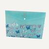 A4 Transparente Kunststoff-Dokumententasche mit Druckknopf und UV-Druck