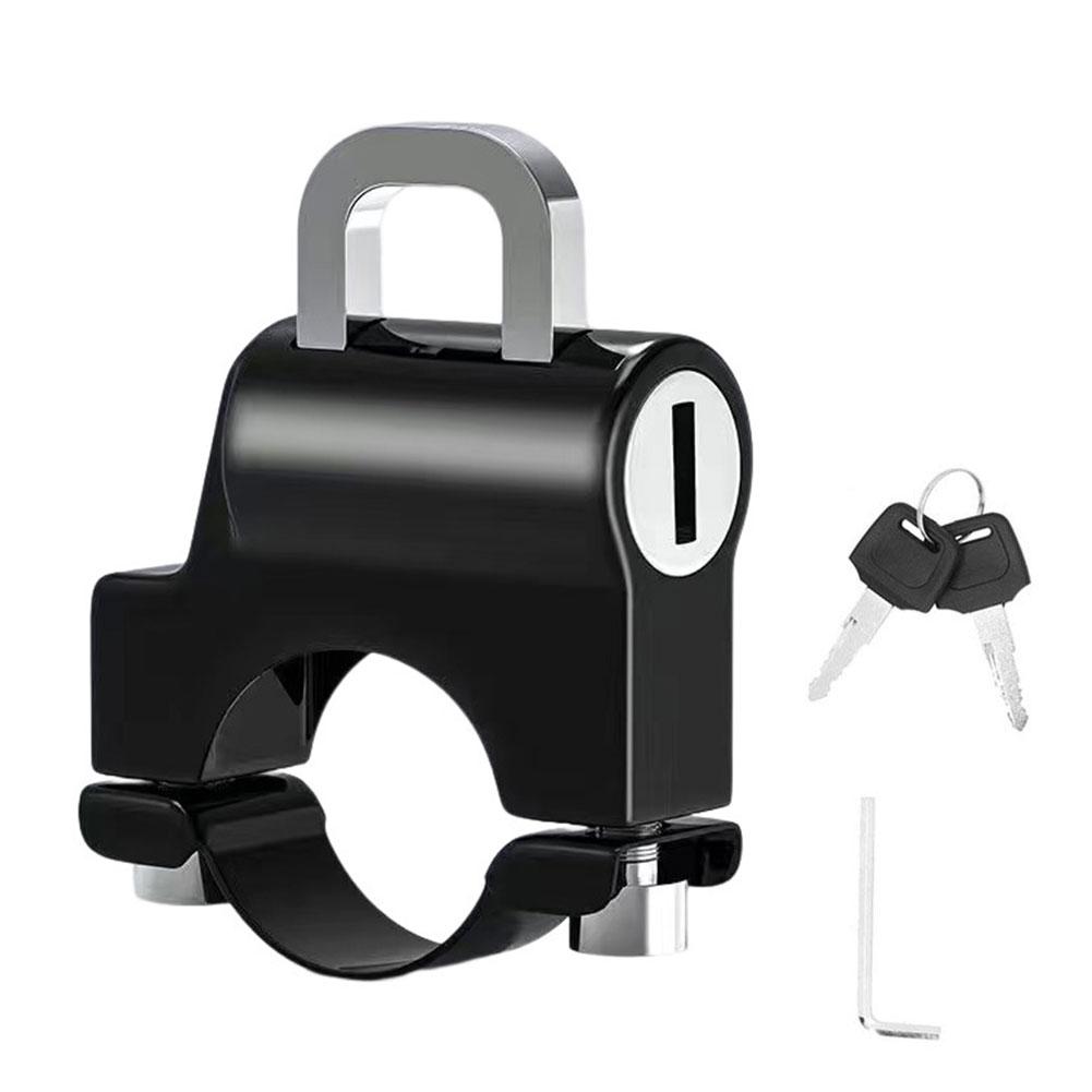 Diebstahlschutz Helm Schloss Lenkerhalterung Motorrad Elektro-Motorrad Universell Sicherheit Metallschloss Mit Schlüsselsatz