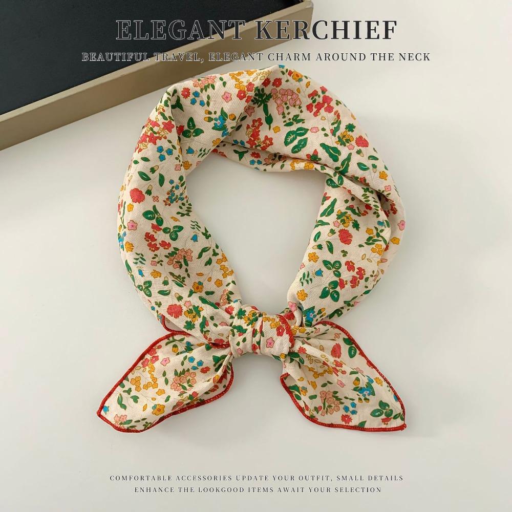 

Cashew Cotton Linen Print Scarves Flower Printed Silk Scarf Clothing Accessories Style 8