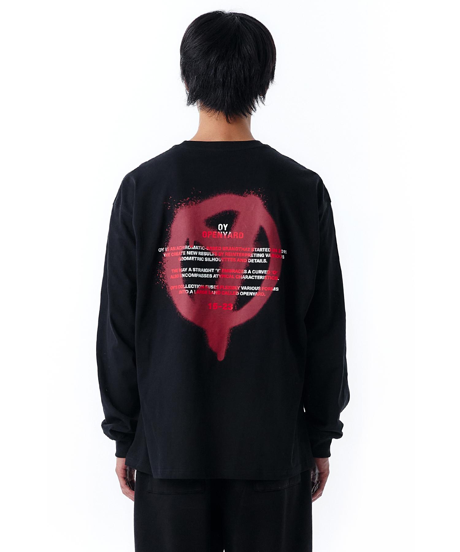 Oy Spread Logo Long Sleeve-Black 2 Size
