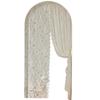 Leaf Embroidered White Sheer Curtains Rod Voile Drapes for Bedroom and Living Room for Privacy Protections Decors