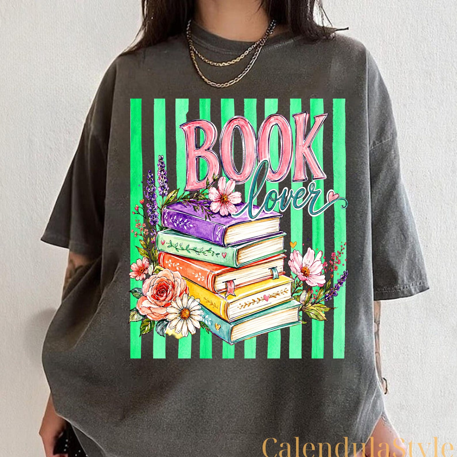 Book Lover Shirt, Floral Bookish Shirt, Wildflower Book Stack Shirt, Librarian Gift, Reading Club Shirt, Reader Shirt, Wildflowers Love Tee S