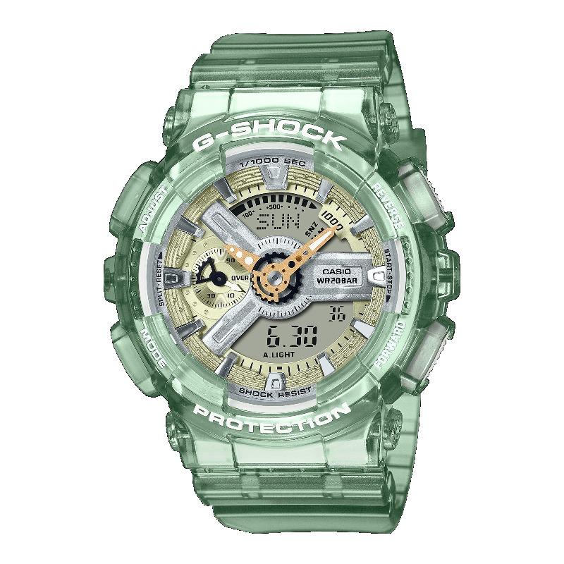

Casio G-SHOCK Men s Resin 200M Water Resistant Digital Shock Resistant Quartz Watch GMA-S110GS-3A зелёный