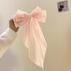 Fairy Style Hair Clip Solid Color Oversized Bow Streamer Hair Clamp Chiffon Bow Hair Clip Fashion Hair Accessories
