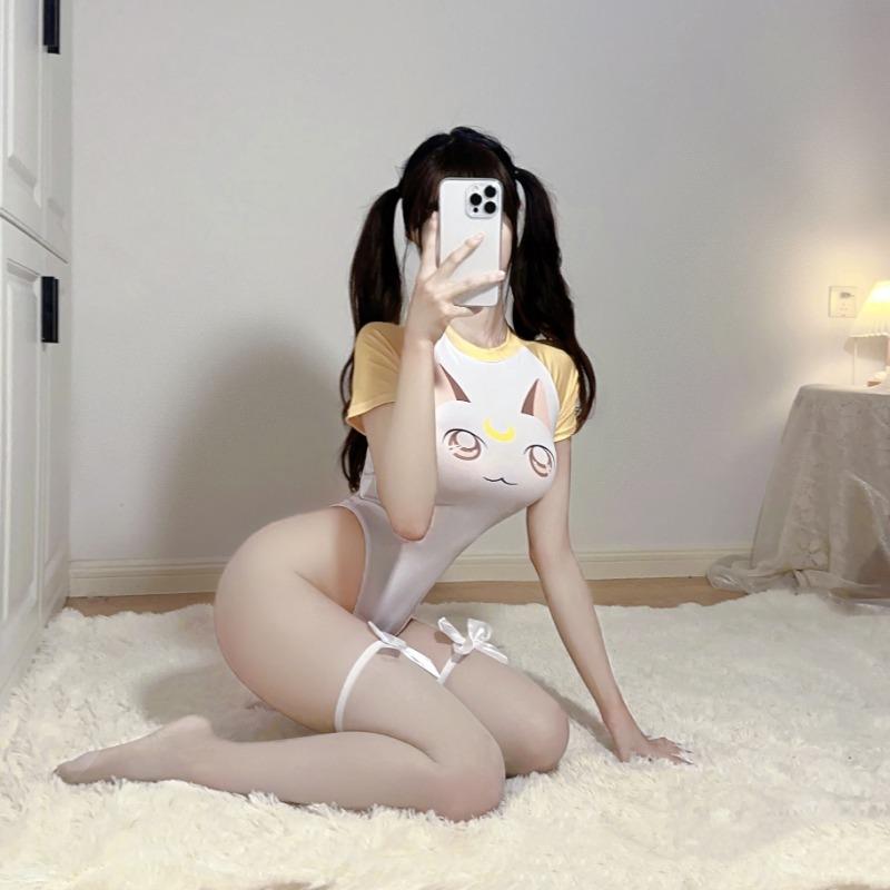 Sex Underwear Little Wild Cat * New Product Two-dimensional Tight Body Free Onesie Animation Dead Library Water Sao