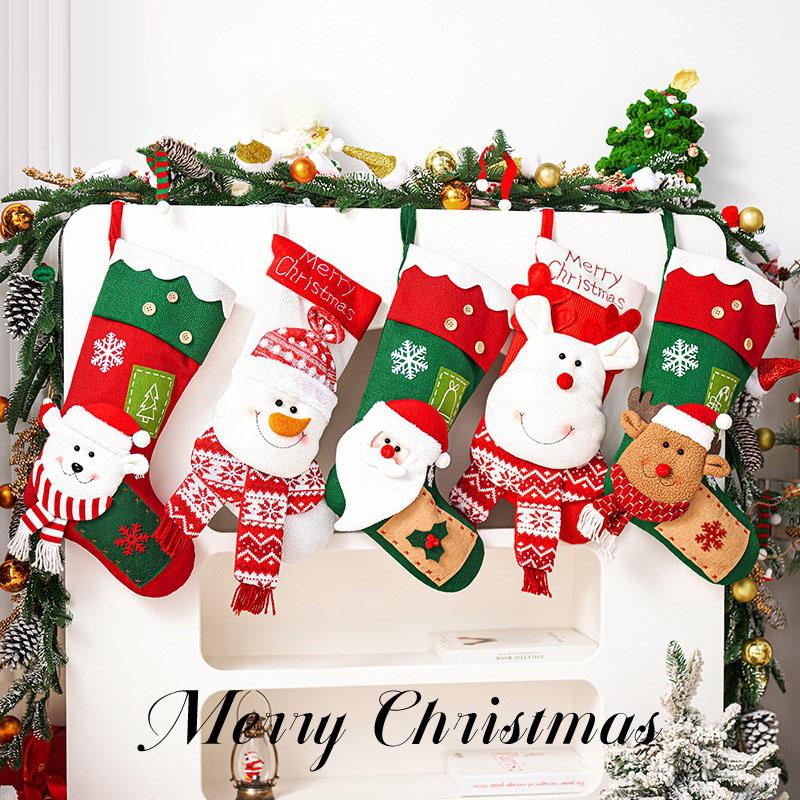 Christmas Decoration Christmas Socks Ornaments Pendant Small Boots Children New Year Candy Bag Gift Fireplace Tree Jewelry