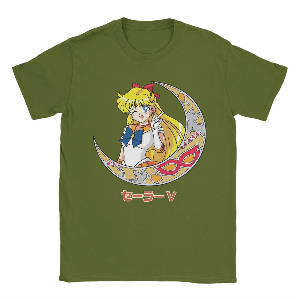 Sailor Moons T-Shirts Herren Reiner Baumwollstoff Vintage T-Shirt Rundhals T-Shirts Kurzarm Oberteile 4XL 5XL 6XL
