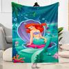 Underwater Mermaid Adventure Flannel Blanket-Soft and Suitable for Sofas,Beds,Offices,Travel,All Seasons,Great Gift for Holidays and Birthdays.