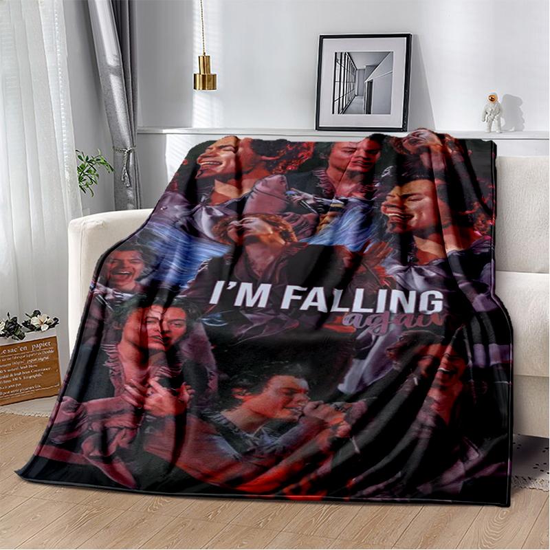 29 Style H-Harry Styles Singer Star Soft Flannel Blanket for Beds Bedroom Sofa Picnic,Throw Blanket for Leisure Nap Gift